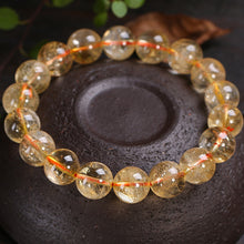 Load image into Gallery viewer, Natural Stones Yellow Brazil Citrine Bracelets Round Beads Bangle Creastly Material Men Women Crystal Jewelry Love Energy Gift