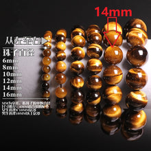 Load image into Gallery viewer, Natural Stones Yellow Tiger's eye Bracelet Crystal Quartz Round Bead Men Women Bracelet Healing Reiki Energy Gift Lucky Jewelry