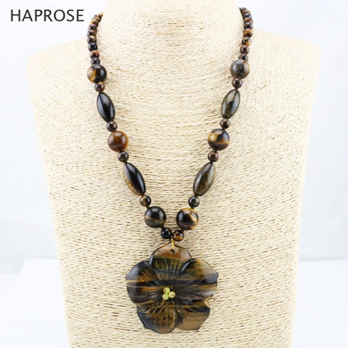 Collana con ciondolo di prugna naturale in occhio di tigre Perline rotonde Perline e collana con occhio di tigre Chiusure per aragosta Collana multifunzione Regalo con palline 