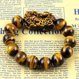 Natural Tiger's eye Beads Stone Bracelet with pi xiu beads ,fashion beads jewelry,hot wholesale Jewelry Bracelets
