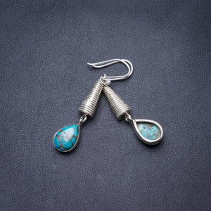 Natural Turquoise Handmade Unique 925 Sterling Silver Earrings 2 Y3591