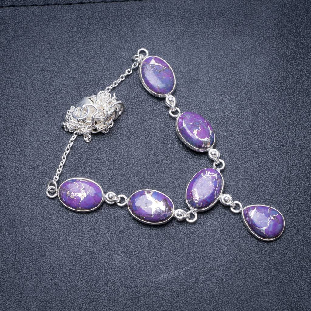Natural Variscite Handmade Unique 925 Sterling Silver Necklace 18.5 Y3466
