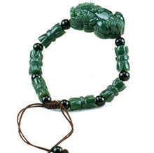 Carica l'immagine nel visualizzatore di Gallery, Natural XinJiang hetian jade QingYu Barrel beads Hand China magical bracelet Lucky Stretch Elastic Bracelet Fashion Jewelry