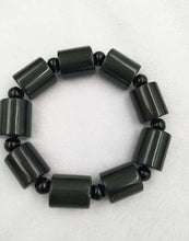 Load image into Gallery viewer, Natural XinJiang hetian jade QingYu lotus PiXiu catenary hand strings stone Lucky Stretch Elastic Bracelet Fashion Jewelry