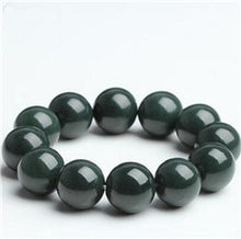 Load image into Gallery viewer, Natural XinJiang hetian jade QingYu lotus PiXiu catenary hand strings stone Lucky Stretch Elastic Bracelet Fashion Jewelry