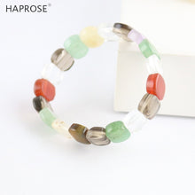 Load image into Gallery viewer, Natural crystal Bracelet 8mm Creative Jewelry Woman Dancing Bracelet Red and green Gemstone Scrub Agate Couple Bracelet