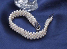 Carica l'immagine nel visualizzatore di Gallery, Natural pearl bracelet women jewelry,white pearl charms bracelet 925 silver jewelry wedding gift