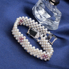 Carica l'immagine nel visualizzatore di Gallery, Natural pearl bracelet women jewelry,white pearl charms bracelet 925 silver jewelry wedding gift