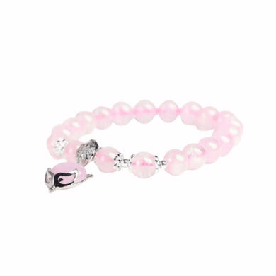 Natural pink crystal bracelet, little fox, peach blossom string, bracelet crystal swarovski bracelet beaded bracelets