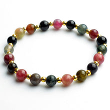 Load image into Gallery viewer, Natural tourmaline With Agate beads Bracelet jewelry Fine Beaded Bracelets Jewelry For women Gift with certificate Drop Shipping