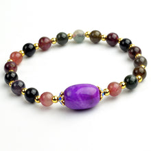 Load image into Gallery viewer, Natural tourmaline With Agate beads Bracelet jewelry Fine Beaded Bracelets Jewelry For women Gift with certificate Drop Shipping