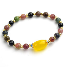 Load image into Gallery viewer, Natural tourmaline With Agate beads Bracelet jewelry Fine Beaded Bracelets Jewelry For women Gift with certificate Drop Shipping