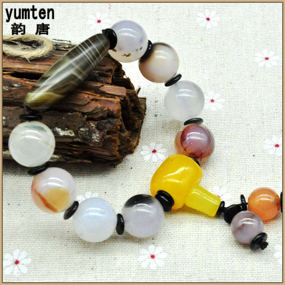 Nature Amber Stones Crystal Stone Beads Pulseira Masculina Opal Bracelet White Sunstone Jewelry Love Pulseras Bileklik Dzi Topaz