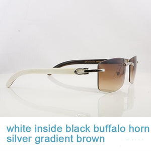 Nature Buffs Horn Sunglasses Men  Trend  Rectangle Women Sun Glasses Beach Driving Shade Luxury Carter Sunglass