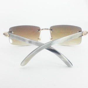 Nature Buffs Horn Sunglasses Men  Trend  Rectangle Women Sun Glasses Beach Driving Shade Luxury Carter Sunglass