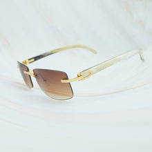 Load image into Gallery viewer, Nature Buffs Horn Sunglasses Men  Trend  Rectangle Women Sun Glasses Beach Driving Shade Luxury Carter Sunglass