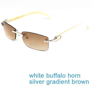 Nature Buffs Horn Sunglasses Men  Trend  Rectangle Women Sun Glasses Beach Driving Shade Luxury Carter Sunglass