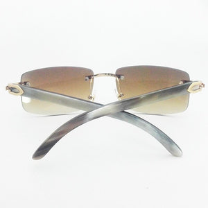 Nature Buffs Horn Sunglasses Men  Trend  Rectangle Women Sun Glasses Beach Driving Shade Luxury Carter Sunglass