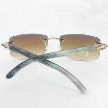 Load image into Gallery viewer, Nature Buffs Horn Sunglasses Men  Trend  Rectangle Women Sun Glasses Beach Driving Shade Luxury Carter Sunglass