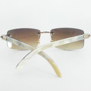 Nature Buffs Horn Sunglasses Men  Trend  Rectangle Women Sun Glasses Beach Driving Shade Luxury Carter Sunglass