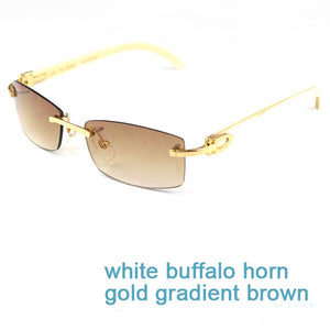 Nature Buffs Horn Sunglasses Men  Trend  Rectangle Women Sun Glasses Beach Driving Shade Luxury Carter Sunglass