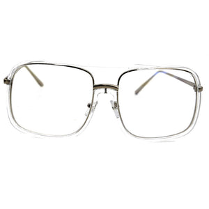 Natuwe&Co Large Big Oversize Square Plastic Metal Glasses Frame Retro Full-rim Men Women Eyeglasses