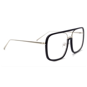 Natuwe&Co Large Big Oversize Square Plastic Metal Glasses Frame Retro Full-rim Men Women Eyeglasses