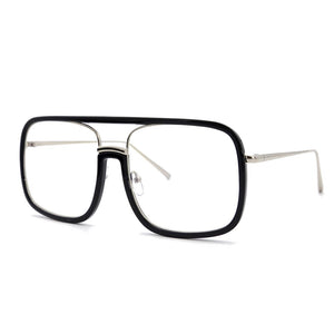 Natuwe&Co Large Big Oversize Square Plastic Metal Glasses Frame Retro Full-rim Men Women Eyeglasses
