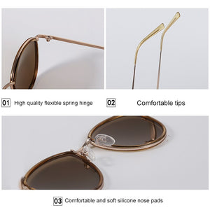 Natuwe&Co Polarized Sunglasses Brown Oval Shape Stainless Steel Glasses Sun Len Mens