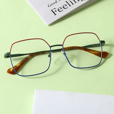 NatuweCo Metal Optical Frames Unisex Oversized Big Frame Square Spectacles Prescription Glasses Myopia Hyperopia Eyewear Trends