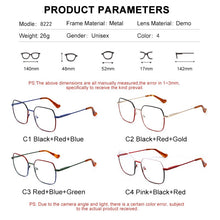 Load image into Gallery viewer, NatuweCo Metal Optical Frames Unisex Oversized Big Frame Square Spectacles Prescription Glasses Myopia Hyperopia Eyewear Trends