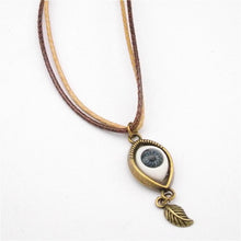 Load image into Gallery viewer, Necklace Pendant Leather Rope Chain Angel Devil's Eye Fashion Clavicle Chain halloween charms punk Necklace for women Men jewish