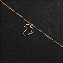 Load image into Gallery viewer, Necklaces Motherland Necklace Fashion Female Simple For Creative Rose Gold Map Women Chain Africa Ladies Party Pendants Jewelry