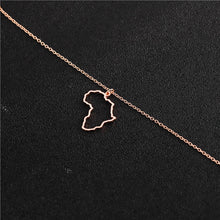 Load image into Gallery viewer, Necklaces Motherland Necklace Fashion Female Simple For Creative Rose Gold Map Women Chain Africa Ladies Party Pendants Jewelry