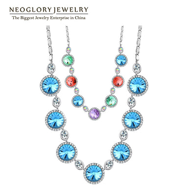 Austrian Rhinestone Crystal Sweater Necklaces Chain Displ Female Jewelry Gift For Birthday