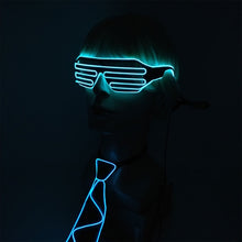 Load image into Gallery viewer, Neon Party LED Tie Festival Unisex Apparel Accessories Glowing EL Wire Sunglasses For Music Rave Vocal Concert