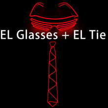 Load image into Gallery viewer, Neon Party LED Tie Festival Unisex Apparel Accessories Glowing EL Wire Sunglasses For Music Rave Vocal Concert