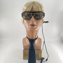 Load image into Gallery viewer, Neon Party LED Tie Festival Unisex Apparel Accessories Glowing EL Wire Sunglasses For Music Rave Vocal Concert