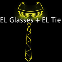 Load image into Gallery viewer, Neon Party LED Tie Festival Unisex Apparel Accessories Glowing EL Wire Sunglasses For Music Rave Vocal Concert
