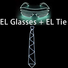 Load image into Gallery viewer, Neon Party LED Tie Festival Unisex Apparel Accessories Glowing EL Wire Sunglasses For Music Rave Vocal Concert