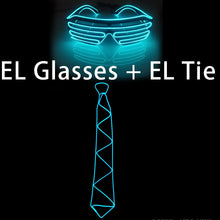 Load image into Gallery viewer, Neon Party LED Tie Festival Unisex Apparel Accessories Glowing EL Wire Sunglasses For Music Rave Vocal Concert