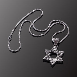 New 2017 Trendy Men's Stainless Steel Titanium Hexagram Pendant Necklace Male Charm Jewelry Accessories For Women