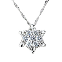 Load image into Gallery viewer, New 2018 Designer Woman necklace Fashion Simple 1PC Chic Snowflake Pendant Rhinestone Crystal Party Xmas Elegant Necklace Drop