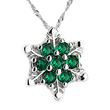 Load image into Gallery viewer, New 2018 Designer Woman necklace Fashion Simple 1PC Chic Snowflake Pendant Rhinestone Crystal Party Xmas Elegant Necklace Drop