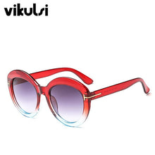 Load image into Gallery viewer, 2023 Brand TOM Sunglasses Women Designer Vintage Round T Sun Glasses Female Eyewear Gradient Frame Shades Men Oculos
