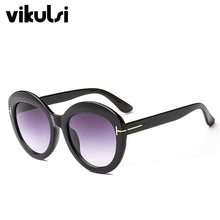 Load image into Gallery viewer, 2023 Brand TOM Sunglasses Women Designer Vintage Round T Sun Glasses Female Eyewear Gradient Frame Shades Men Oculos
