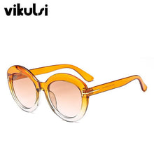 Load image into Gallery viewer, 2023 Brand TOM Sunglasses Women Designer Vintage Round T Sun Glasses Female Eyewear Gradient Frame Shades Men Oculos