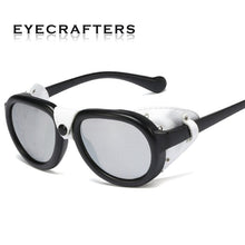 Load image into Gallery viewer, 2023 Men Steampunk Metal Gothic Goggles Sunglasses Women Retro Leather With Side Shades Round Sun glasses
