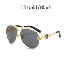 Load image into Gallery viewer, 2023 Brand Design Women Men Sunglasses Oversized Frame Leather Sun Glasses Man Hip Hop High Huality Male Female 2150 UV400