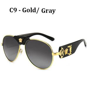 2023 Brand Design Women Men Sunglasses Oversized Frame Leather Sun Glasses Man Hip Hop High Huality Male Female 2150 UV400